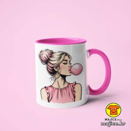 0587-POPART GIRL v8 šalica s natpisom