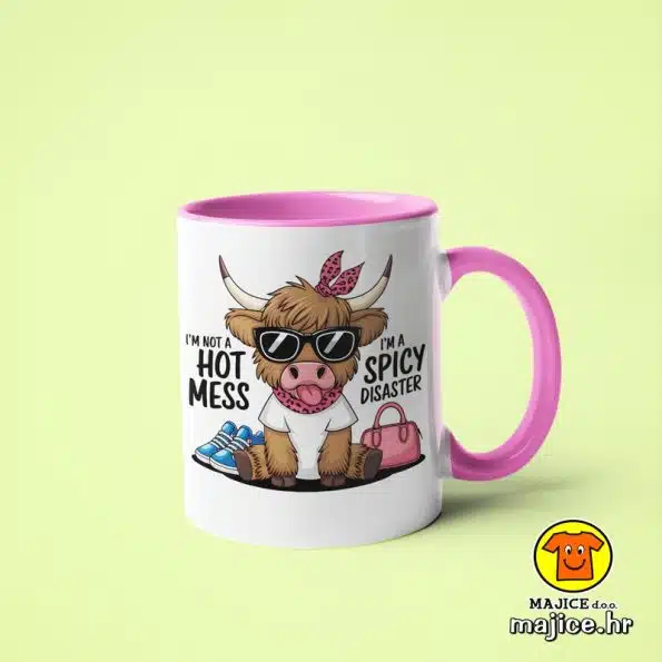 0610-I`M NOT A HOT MESS I`M A SPICY DISASTER v6 šalica s natpisom