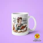 0624-JUST A GIRL WHO LOVES BOOKS AND COFFEE v2 šalica s natpisom