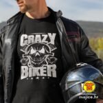CRAZY BIKER v1 | majica s natpisom