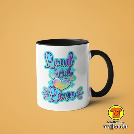 LEAD WITH LOVE | šalica s natpisom