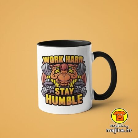 WORK HARD STAY HUMBLE v3 | šalica s natpisom
