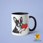 BOSTON TERRIER PAS SRCE v1 | šalica s natpisom