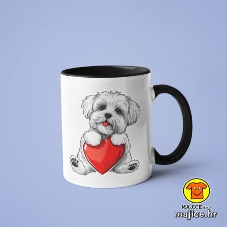 MALTEZER PAS SRCE v1 | šalica s natpisom