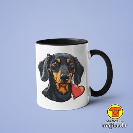 JAZAVČAR PAS SRCE v1 | šalica s natpisom