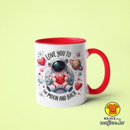 LOVE YOU TO THE MOON AND BACK v1 | šalica s natpisom