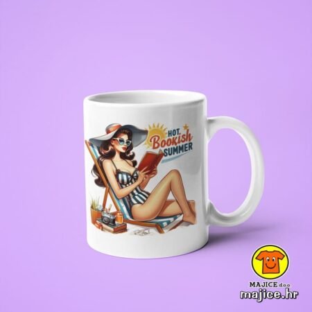 HOT BOOKISH SUMMER v1 | šalica s natpisom