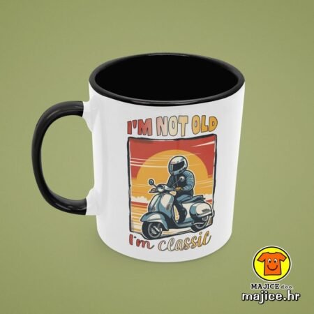 I`M NOT OLD I`M CLASSIC VESPA v1 | šalica s natpisom