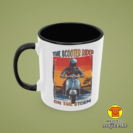 THE SCOOTER RIDER ON THE STORM VESPA v1 | šalica s natpisom