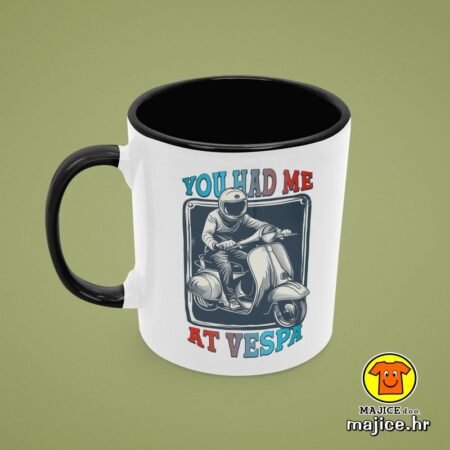 YOU HAD ME AT VESPA v1 | šalica s natpisom