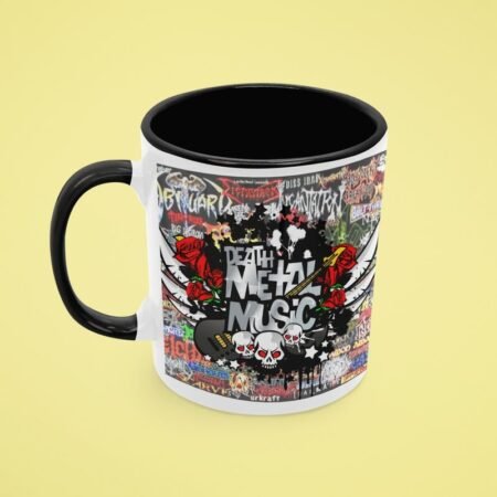 DEATH METAL MUSIC v1 | šalica s natpisom