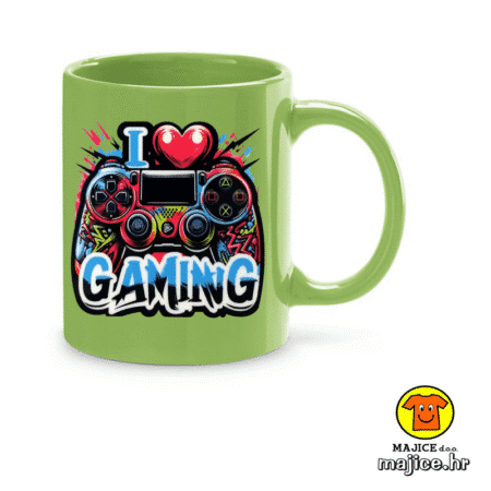 I LOVE GAMING v2 | šalica s natpisom