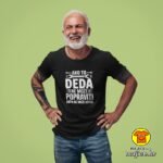 AKO TO DEDA NE MOŽE POPRAVITI ONDA NE MOŽE NITKO v2 majica s natpisom 00789 crna