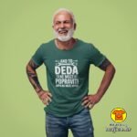 AKO TO DEDA NE MOŽE POPRAVITI ONDA NE MOŽE NITKO v2 majica s natpisom 00789 crna