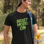 BEAST MODE ON majica s natpisom 00765 crna