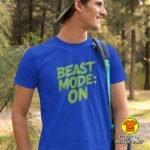 BEAST MODE ON majica s natpisom 00765 crna