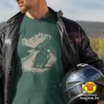 BIKER v3 majica s natpisom 00768 crna