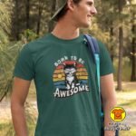 BORN TO BE AWSOME v2 majica s natpisom 00771 crna