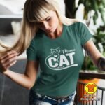 CAT MAMA ženska majica s natpisom 0246 pink