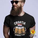 CROATIA DRINKING TEAM v2 majica s natpisom 00781 crna