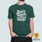 DON`T TOUCH MY STUFF majica s natpisom 00798 plava
