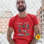 FANS ONLY majica s natpisom 00749 zelena