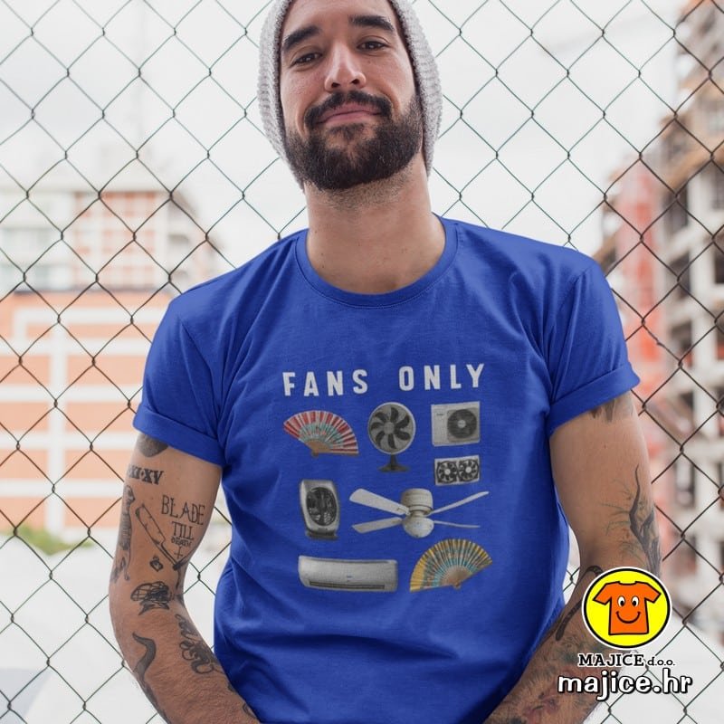 FANS ONLY majica s natpisom 00749 plava FANS ONLY | majica s natpisom plava