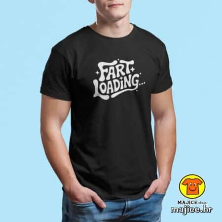FART LOADING majica s natpisom 00791 crna