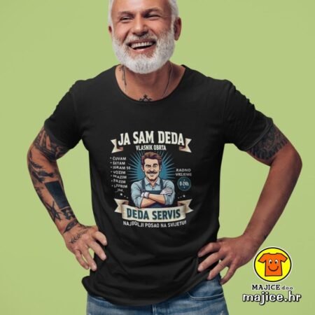 JA SAM DEDA VLASNIK OBRTA DEDA SERVIS | majica s natpisom