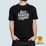 JUST HANGING AROUND majica s natpisom 00800 crna