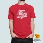 JUST HANGING AROUND majica s natpisom 00800 crna