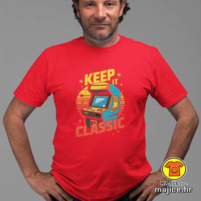 KEEP IT CLASSIC majica s natpisom 00743 crvena KEEP IT CLASSIC | majica s natpisom crvena