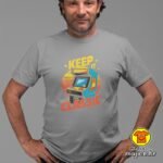 KEEP IT CLASSIC majica s natpisom 00743 crna