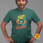 KEEP IT CLASSIC majica s natpisom 00743 crna
