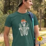 KOSTUR V majica s natpisom 00758 crna