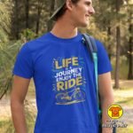 LIFE IS A JOURNEY ENJOY THE RIDE majica s natpisom 00773 crna