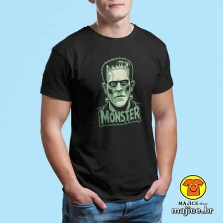 MONSTER v4 majica s natpisom 00792 crna