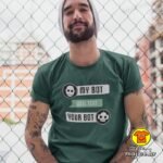 MY BOT WILL TEXT YOUR BOT majica s natpisom 00747 crvena