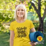 NAJBOLJA BAKA NA SVIJETU v2 ženska majica s natpisom 0240 žuta