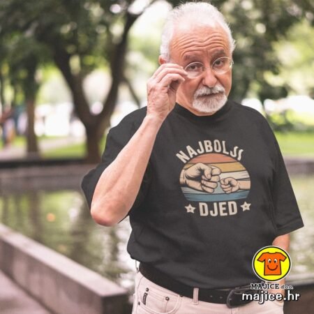 NAJBOLJI DJED v2 | majica s natpisom crna