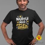 NAJBOLJI MUŽ I TATA majica s natpisom 00778 crna