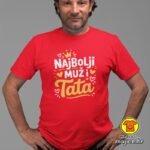 NAJBOLJI MUŽ I TATA majica s natpisom 00778 crna