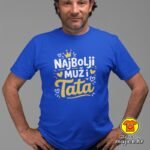 NAJBOLJI MUŽ I TATA majica s natpisom 00778 crna