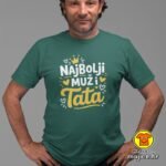 NAJBOLJI MUŽ I TATA majica s natpisom 00778 crna