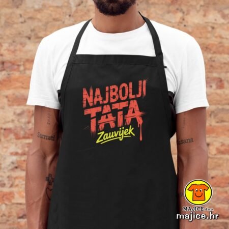 NAJBOLJI TATA ZAUVIJEK | pregača s natpisom crna crna