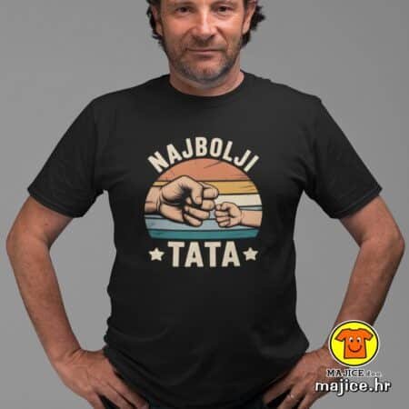 NAJBOLJI TATA v2 majica s natpisom 00741 crna
