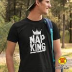 NAP KING | majica s natpisom crna