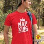 NAP KING majica s natpisom 00762 crna