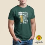 NEĆE MENI NIKO GOVORIT KOLIKO ĆU JA PIVA POPIT majica s natpisom 00786 crna