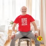 NEMA BEDA TU JE DEDA majica s natpisom 00779 crna